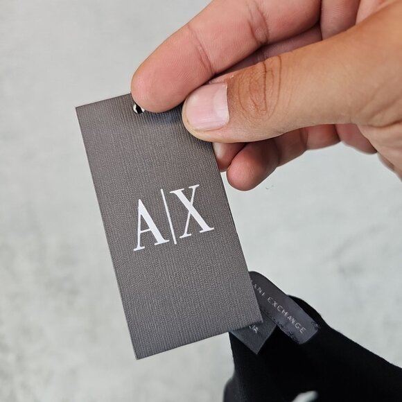 Armani Exchange Tank Top Womens Size S Black Chain Link Detail Flowy Viscose - Picture 4 of 8